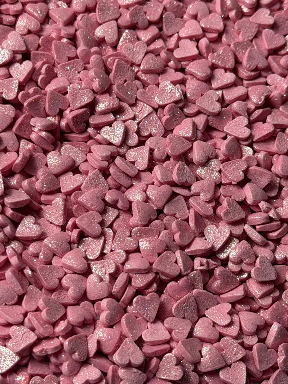 307 Посыпка сердечки мини роз.перлам